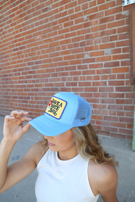 Have A Nice Day Vintage Patch Trucker Hat