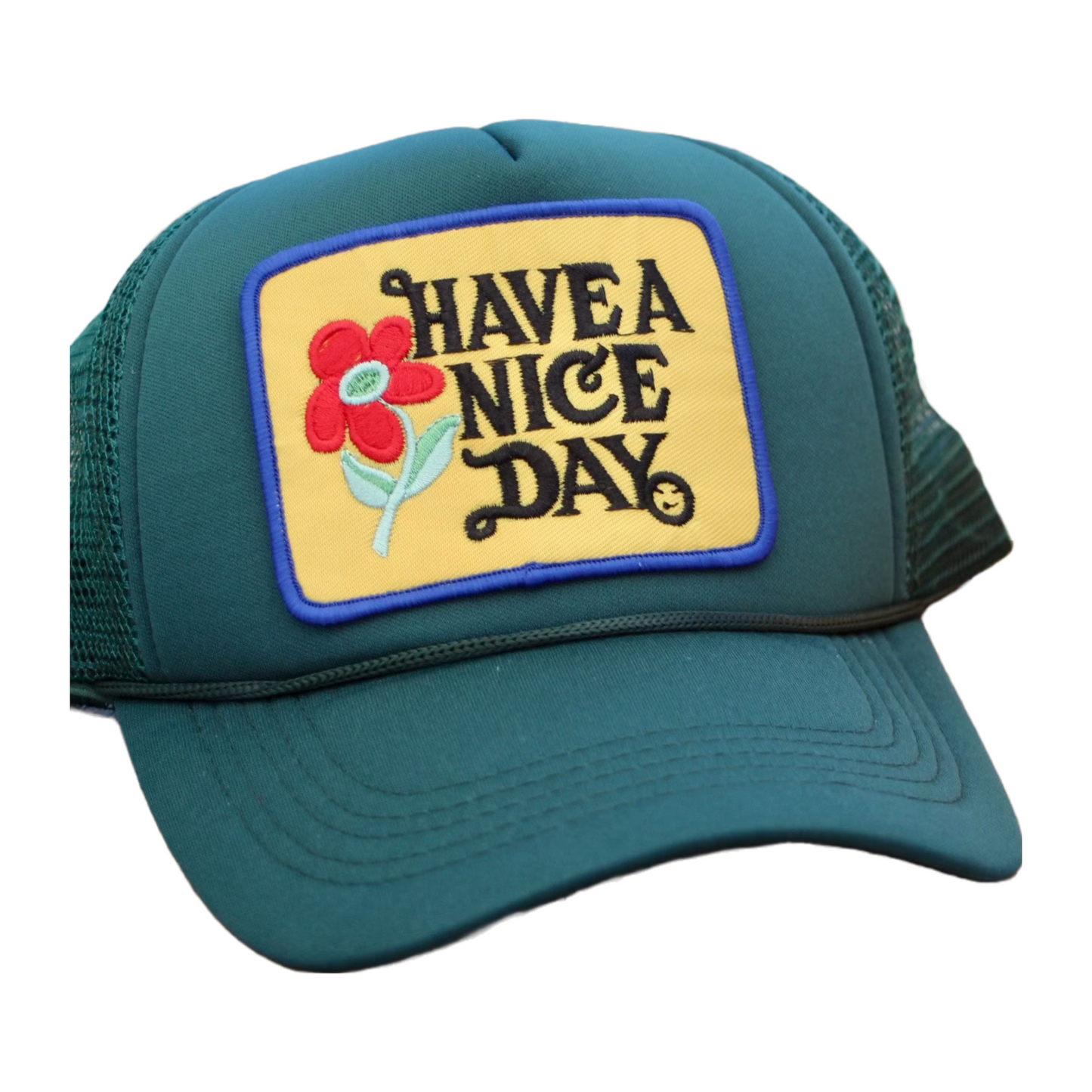 Have A Nice Day Vintage Patch Trucker Hat